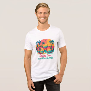 scène van een tropische cruise Tri-Blend shirt