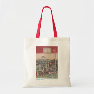 Scène van Tokio met de Fuji-Canvas tas Mt.