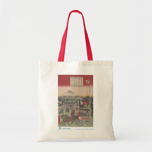 Scène van Tokio met de Fuji-Canvas tas Mt. (Voorkant)