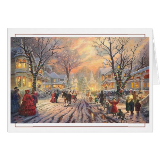Scène victorienne de rue de Noël (Devant Horizontal)