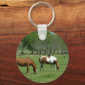 Scene voor graaspaarden sleutelhanger (Voorkant)