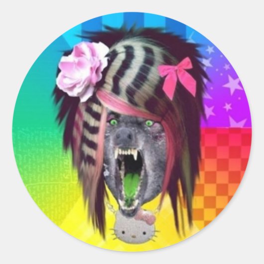 Scène Wolf Meme Stickers (Voorkant)