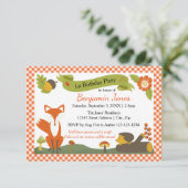 Scène Woodland - Invitation de fête d'anniversaire (Debout devant)