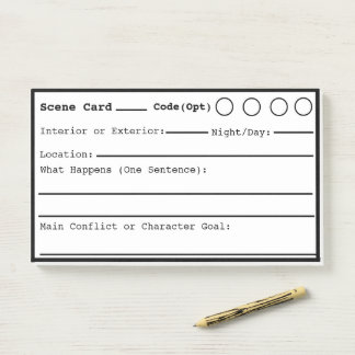 Scene zwarte rand, post-it® notes