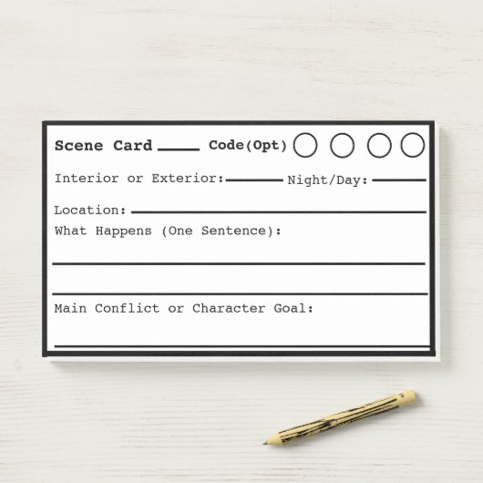 Scene zwarte rand, post-it® notes (Op bureau)