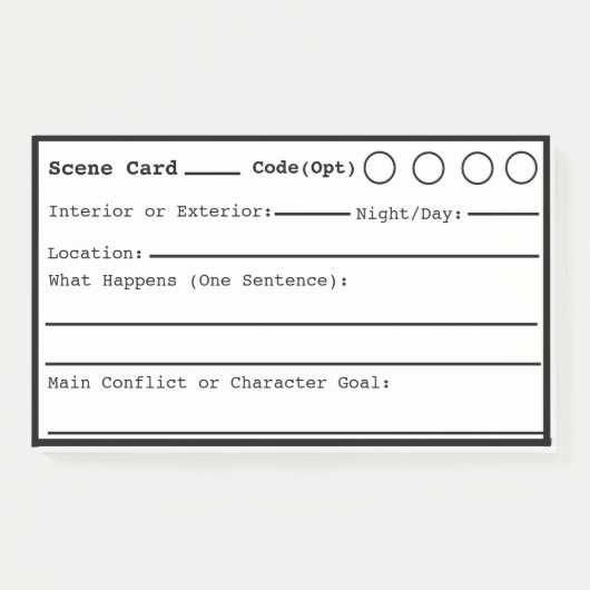 Scene zwarte rand, post-it® notes (Voorkant)