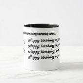 Scènes à faire face zingt Happy Birthday.. Mok (Midden)