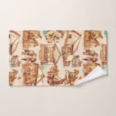 Scènes de chevaux de Ranch Western Cowgirl (Serviette à main)