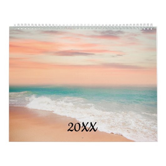 Scènes de plage Calendrier 12 mois Ajoutez vos pho (Protection)