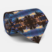 Scènes d'île tropicale hawaïenne cravate (Roulé)