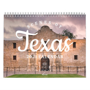 Scènes du calendrier du logo personnalisé Texas
