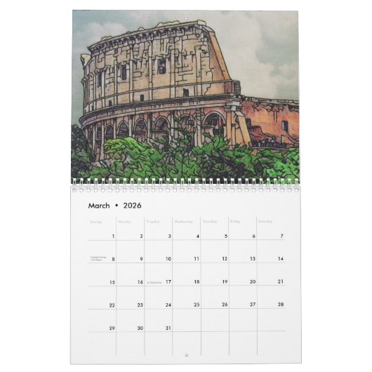 Scènes du calendrier romain (Mar 2026)