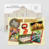 Scenes uit San Antonio, Texas Briefkaart (Voorkant / Achterkant)