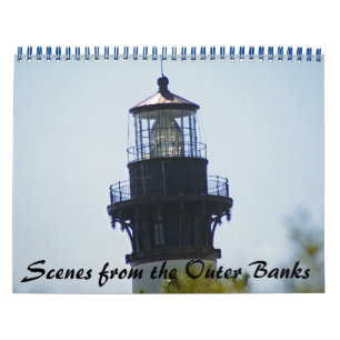 Scènes van de buitenbanken kalender