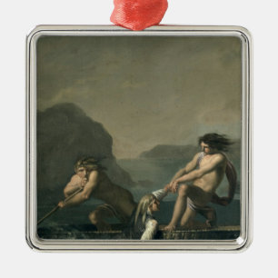 Scenes van 'Niels Klim's ondergrondse reis' Metalen Ornament