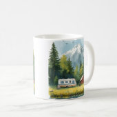 Scenic Caravan Camping Illustration Mug (Devant droit)