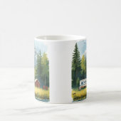 Scenic Caravan Camping Illustration Mug (Centre)