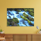 Scenic Forest Waterfall Landscape Canvas Afdruk (Insitu (Woonkamer))