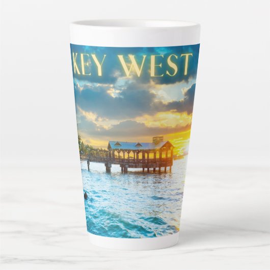 Scenic Key West Pier  Latte Mok (Voorkant)
