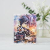 Scenic Landscape with Train Briefkaart (Staand voorkant)