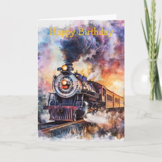 Scenic Landscape with Train Kaart (Voorkant)