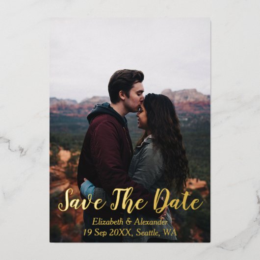 Scenic Mountain Save The Date Kaart (Voorkant)