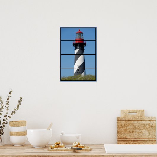 Scenic St Augustine Lighthouse Window poster (Cuisine)