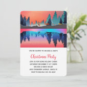 Scenic Winter Lake with Deer Christmas Kaart (Staand voorkant)