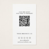 Scent Sample Fragrance Tester Witte QR Code Kaart (Achterkant)