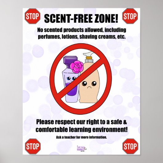 Scent-vrij Poster voor allergie (Voorkant)