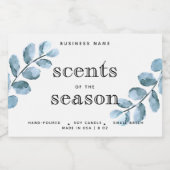 Scents of Season Waterverf Candle Label Design Voedselcontainer Etiket (Enkel label)