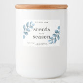 Scents of Season Waterverf Candle Label Design Voedselcontainer Etiket (Voorkant)