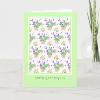 Scents of Summer Birthday Kaart Welsh Greeting