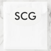 SCG-sticker Ovale Sticker (Tas)