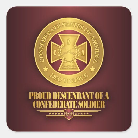 SCH — Proud Descendant Vierkante Sticker (Voorkant)