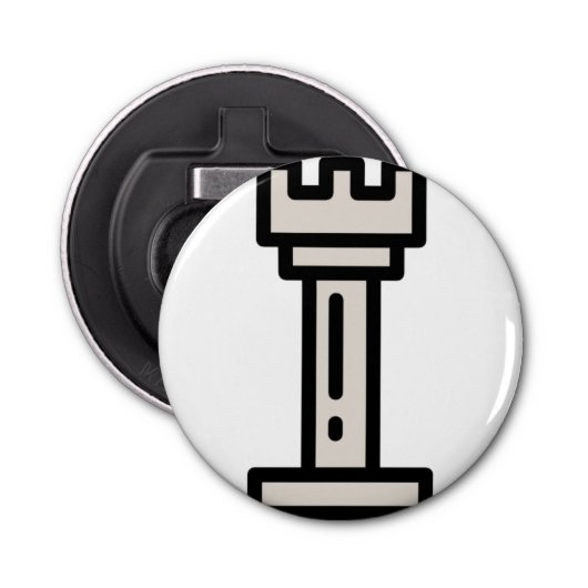 schaak button flesopener (Voorkant)