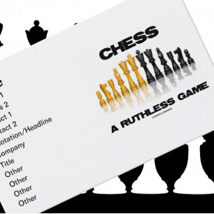 Schaak een meedogenloos spel (Reflective Chess Set Visitekaartje