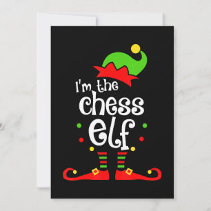 Schaak elf kerst familie vriend kerstcadeau feestdagenkaart