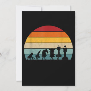 Schaak evolutie retro vintage cadeau voor een scha kaart