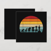 Schaak evolutie retro vintage cadeau voor een scha kaart (Voorkant / Achterkant)