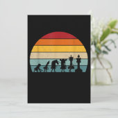 Schaak evolutie retro vintage geschenk voor een sc kaart (Staand voorkant)