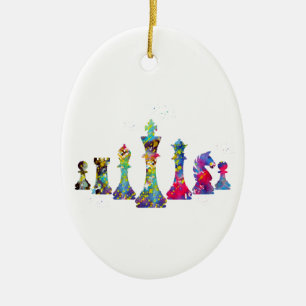 Schaak Keramisch Ornament