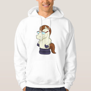 Schaak Knight als paard met zonnebril Hoodie