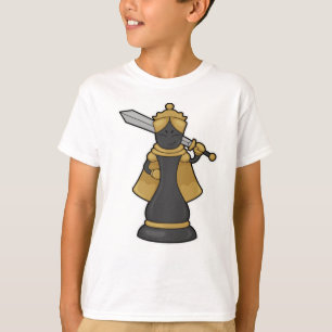 Schaak Koningin op schaak met zwaard T-shirt