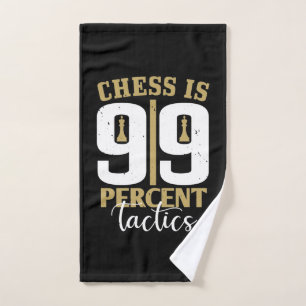 Schaak - Schaken is 99 procent tactiek Handdoek