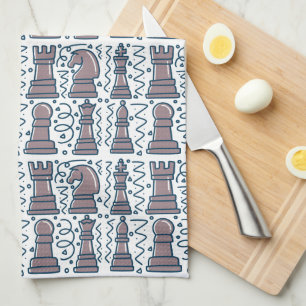 Schaak theedoek voor in de keuken
