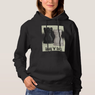Schaak woordspel Rook and Roll met schaakstuk roo Hoodie