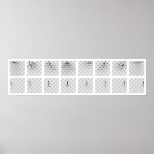 Schaakartikelen voor reizen (zwarte zijde) poster