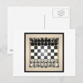Schaakbord en schaafstukken: briefkaart (Voorkant / Achterkant)