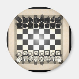 Schaakbord en schaafstukken: magneet